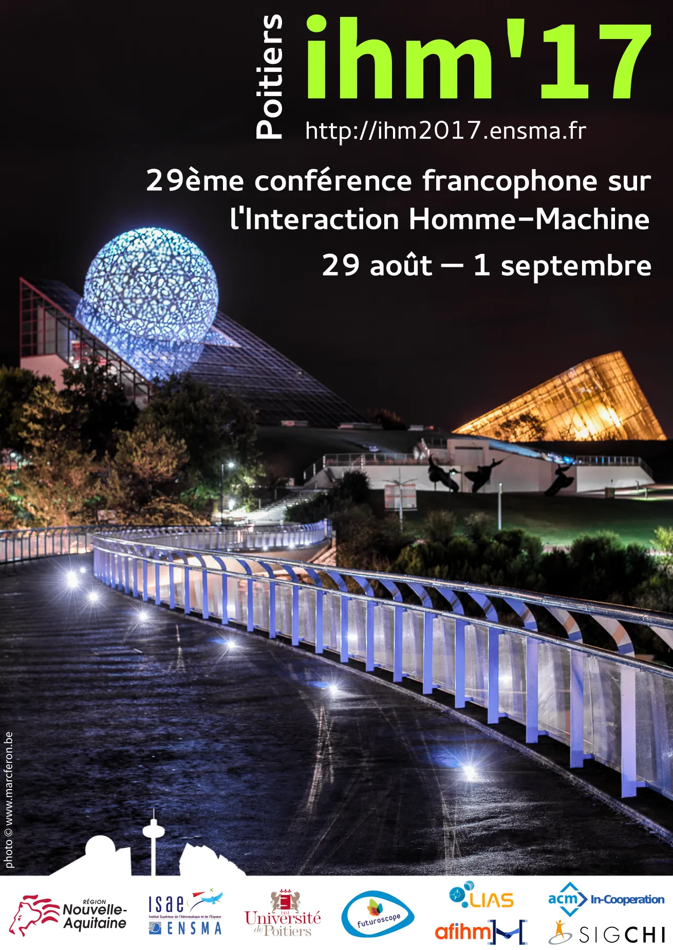 Affiche d’IHM’17, Poitiers, 29 août - 1er septembre