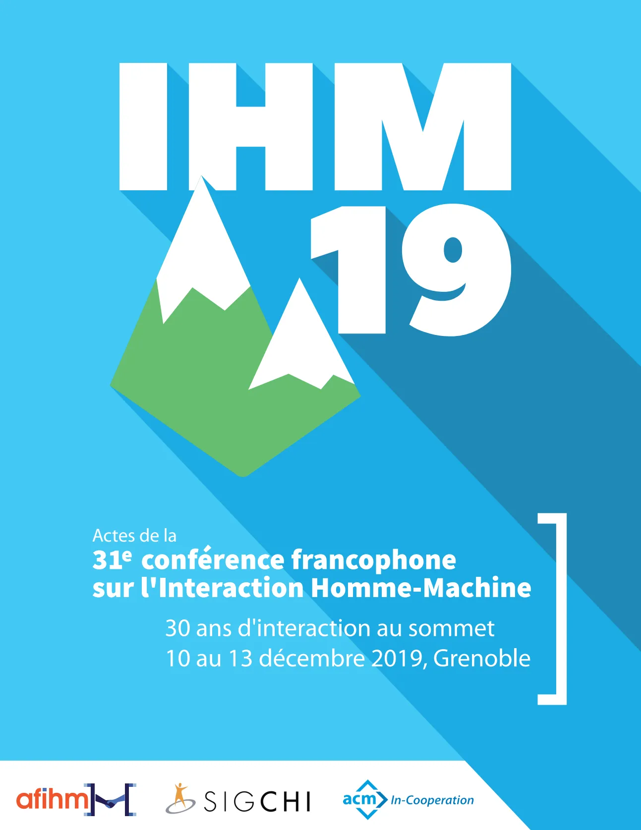 Couverture des actes d’IHM 19, Grenoble, 10-13 décembre 2019